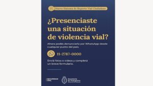 Tránsito: lanzan un WhatsApp para reportar conductas peligrosas