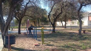 Vandalismo en Chauchillas: dañaron la nueva Plaza Saludable a horas de su instalación y la Comuna repuso los equipos