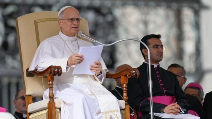 El papa León XIV, en su retorno a la actividad durante este miércoles. El papa León XIV, en su retorno a la actividad durante este miércoles.